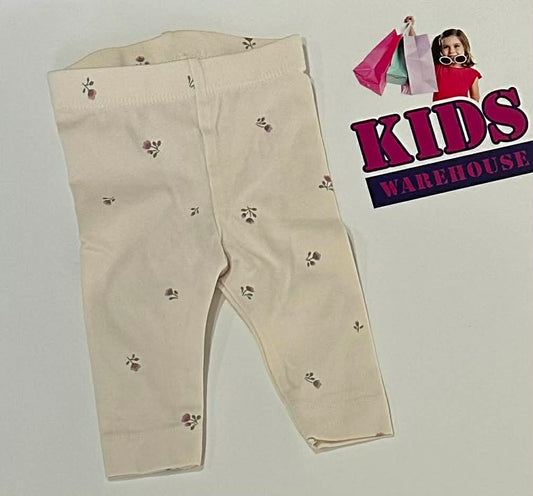 H&M White Leggings With Flower Pattern Size 0000