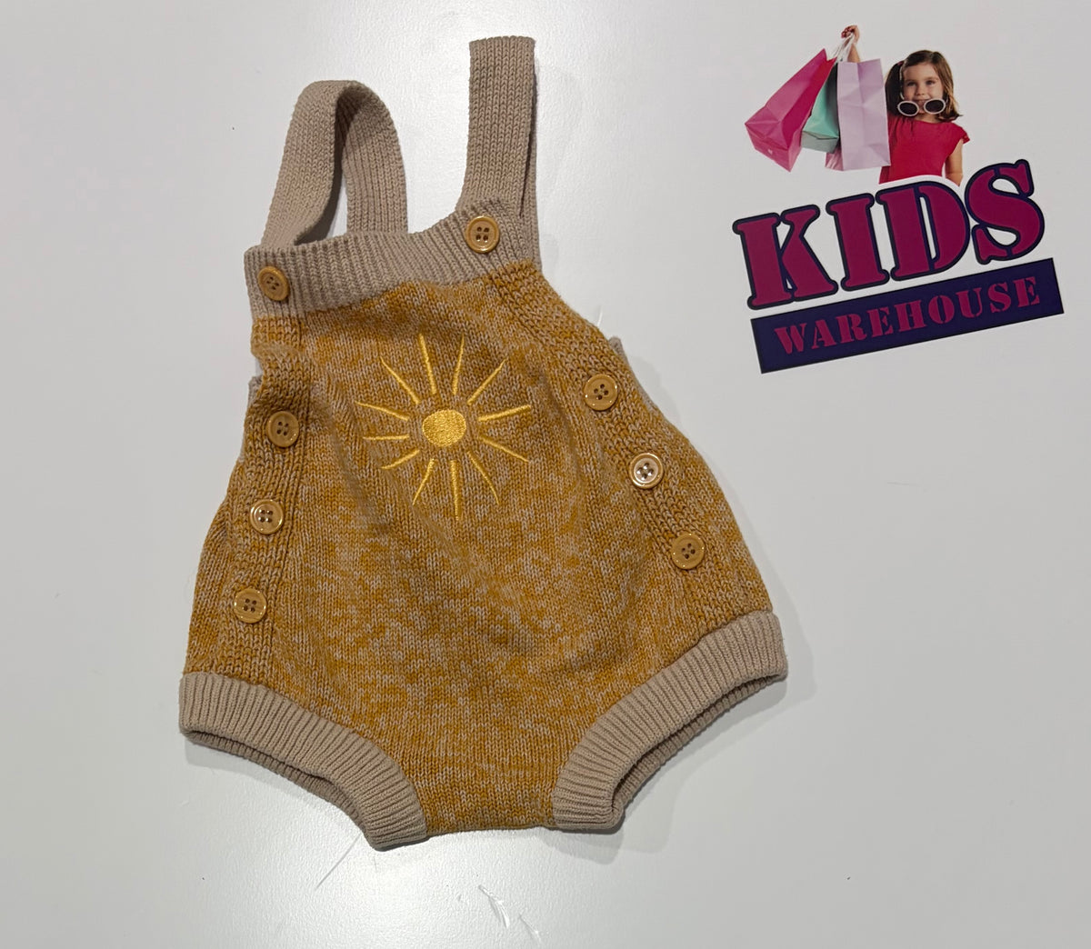 Georgia Grace Yellow Sun Print Bodysuit Size 00