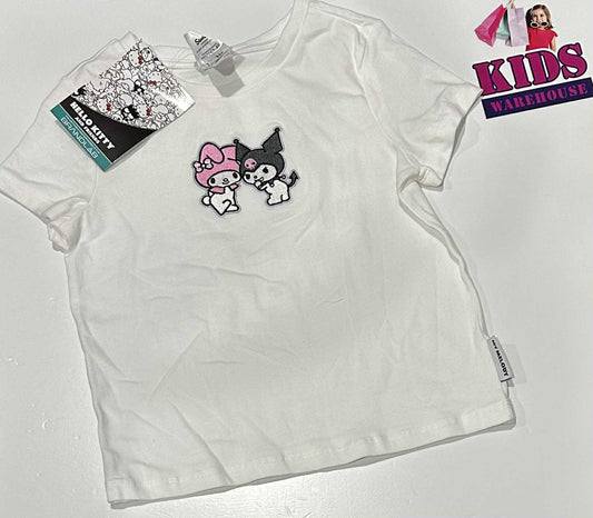 New Hello Kitty White Top With My Melody Print Size 10
