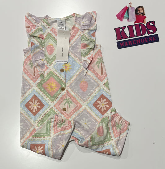 Not Used White, Green, Pink, Blue Playsuit Size 0