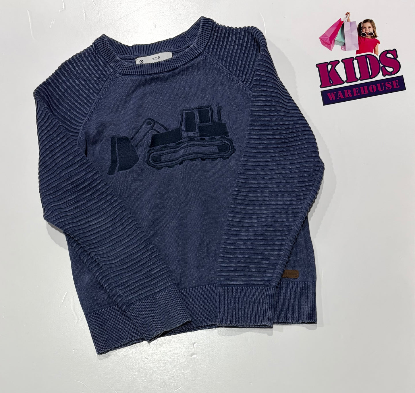 Blue, Digger Print Sweater Size 3