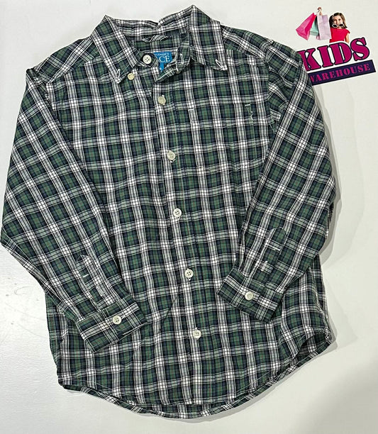 The Children’s Place Green & White Shirt Size 5-6