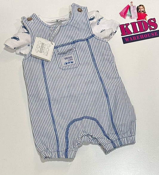 New Nursery White & Blue Bodysuit Size 000