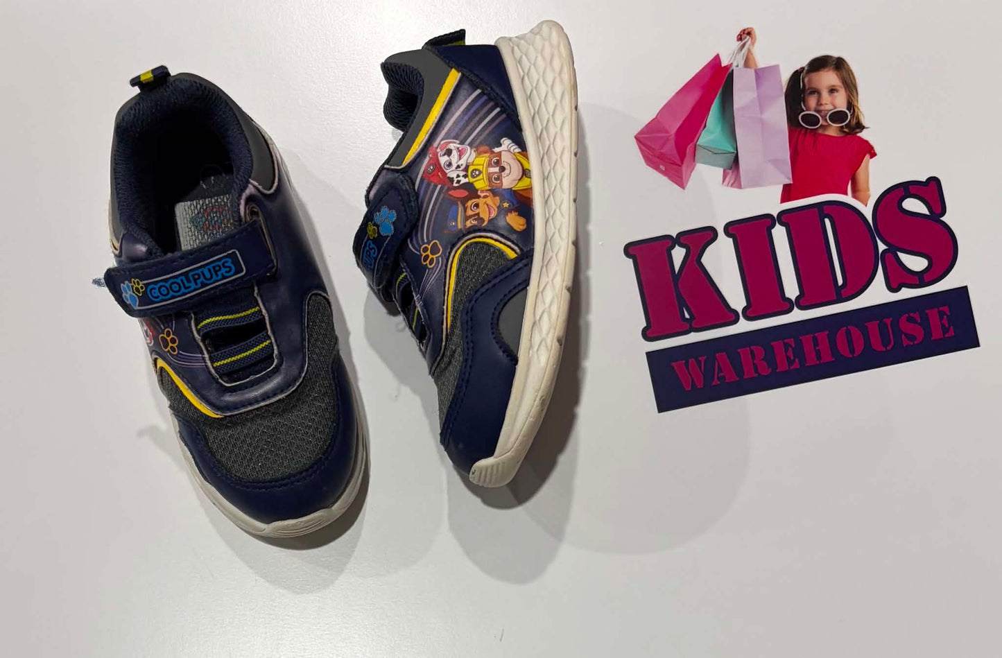Paw Patrol Blue, Yellow, Character Print Runners Size 7 (Child)