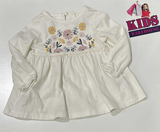 Cynthia Rowley White Dress With Flower Print Size 0