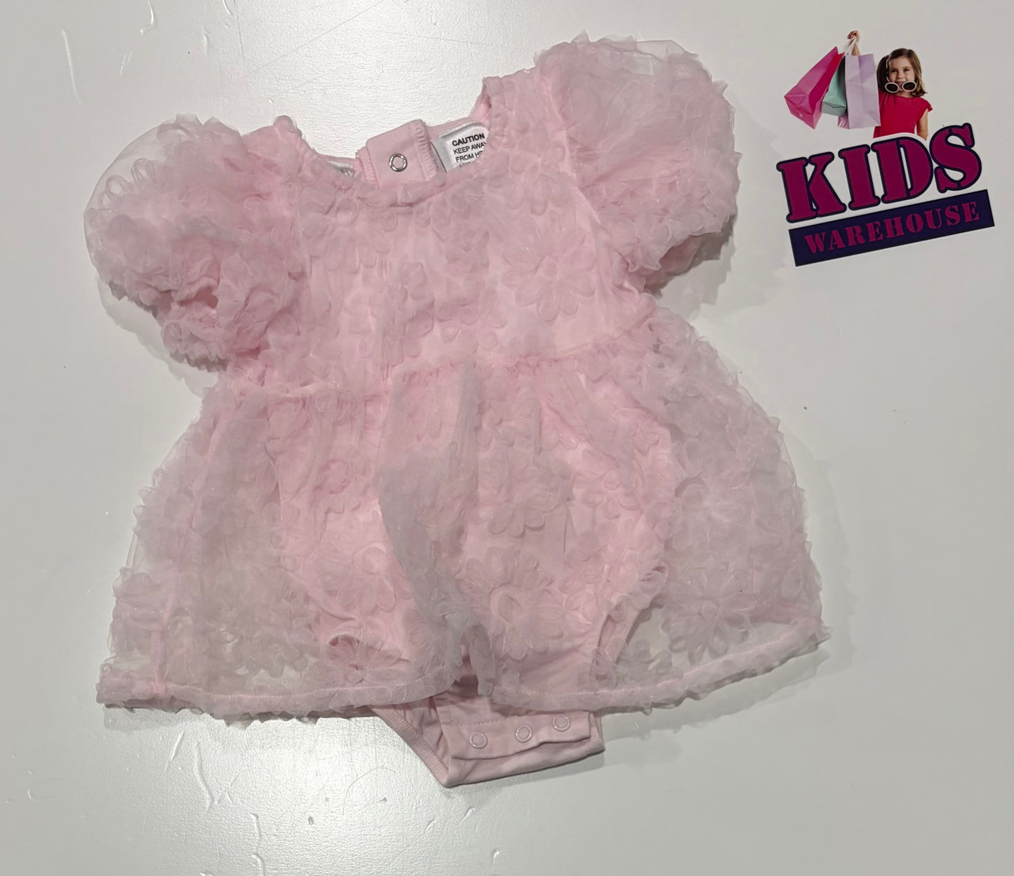 Dymples Pink, Skirted Bodysuit Size 00