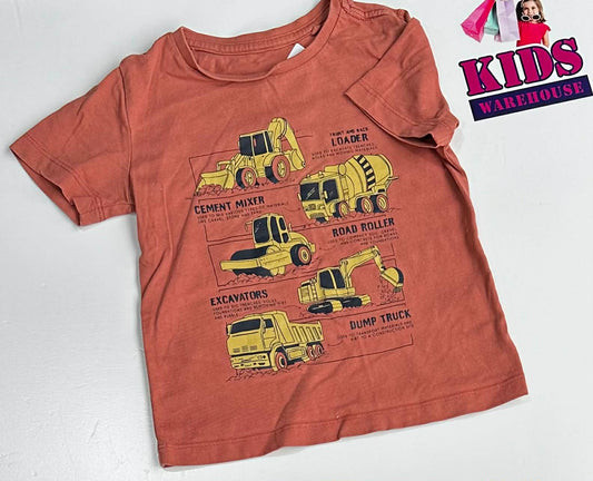 Target Red Top With Yellow Machinery Pattern Size 2