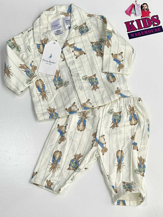 New Peter Rabbit 2 Piece Pj Set With Rabbit Pattern Size 000