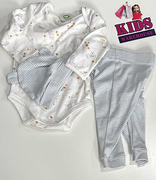 New Anko White & Blue 3 Piece Set Size 00 (RRP $10)