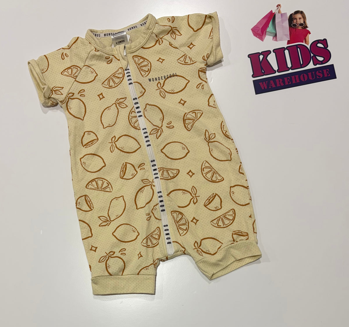 Bonds Yellow, Lemon Print Wondercool Size 0