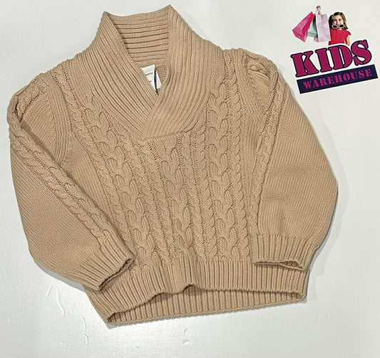 Baby Berry Brown Knit Jumper Size 2