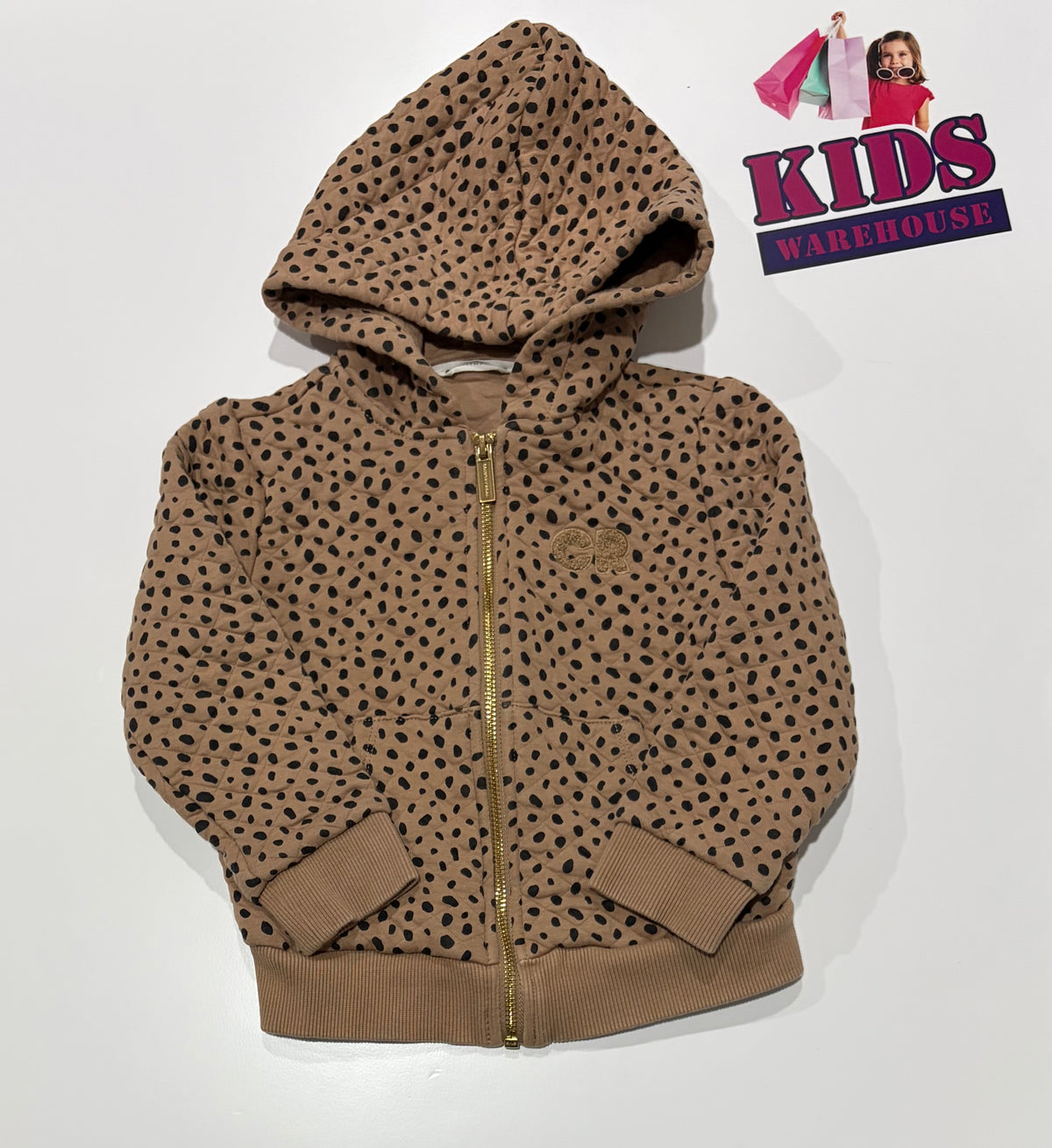 Country Road Brown, Black Polka Jumper Size 3