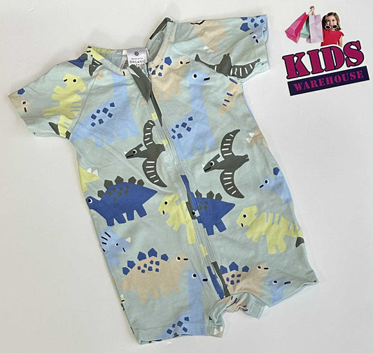 Target Blue Bodysuit With Dinosaur Pattern Size 00