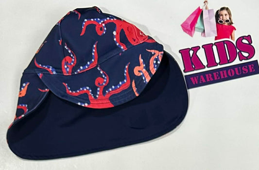 Bonds Navy Blue, Octopus Print Swim Hat Size Small (Baby/Toddler)
