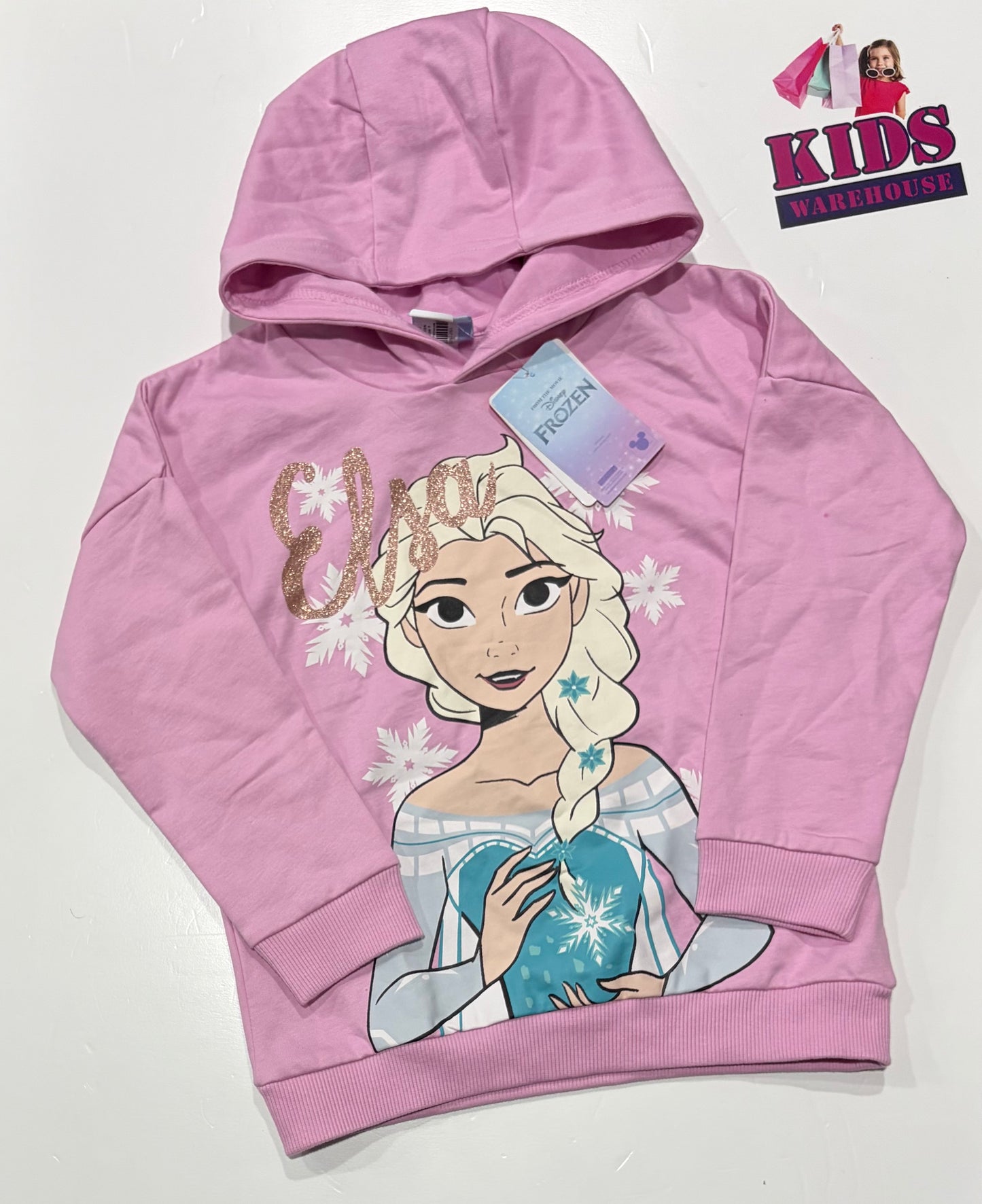 Not Used Disney Frozen Pink, Character Print Hoodie Size 7