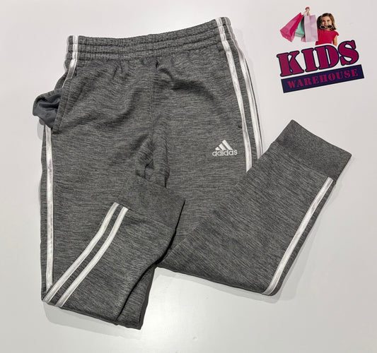 Adidas Grey, White Stripe Pants Size 8