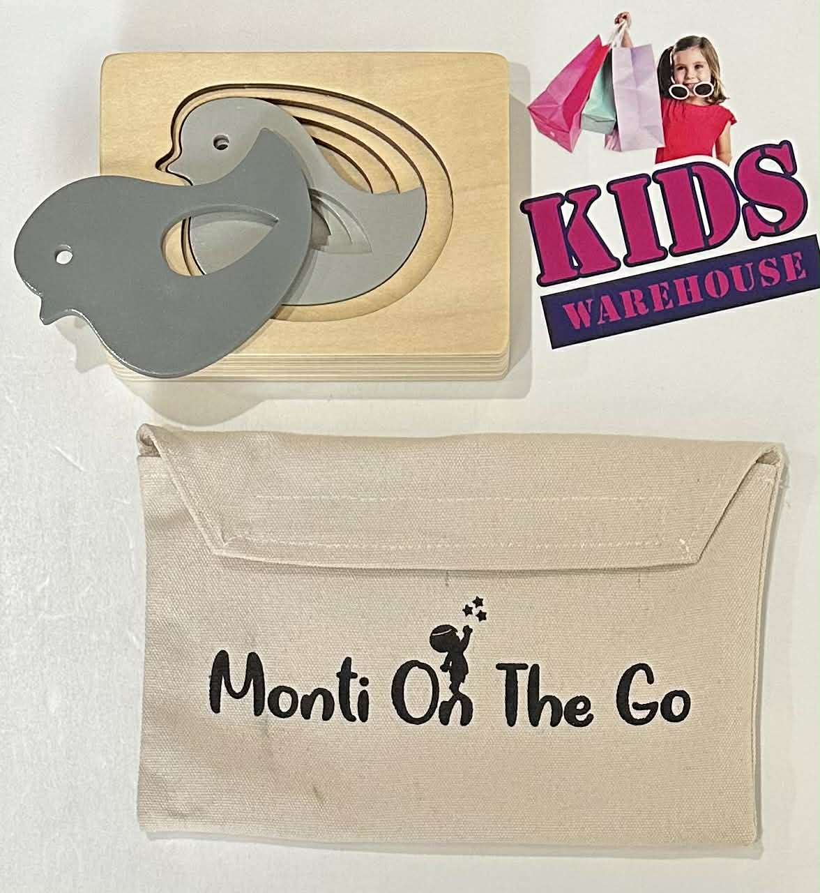 Monti On The Go Wooden Bird Layer Puzzle