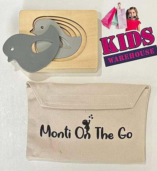 Monti On The Go Wooden Bird Layer Puzzle