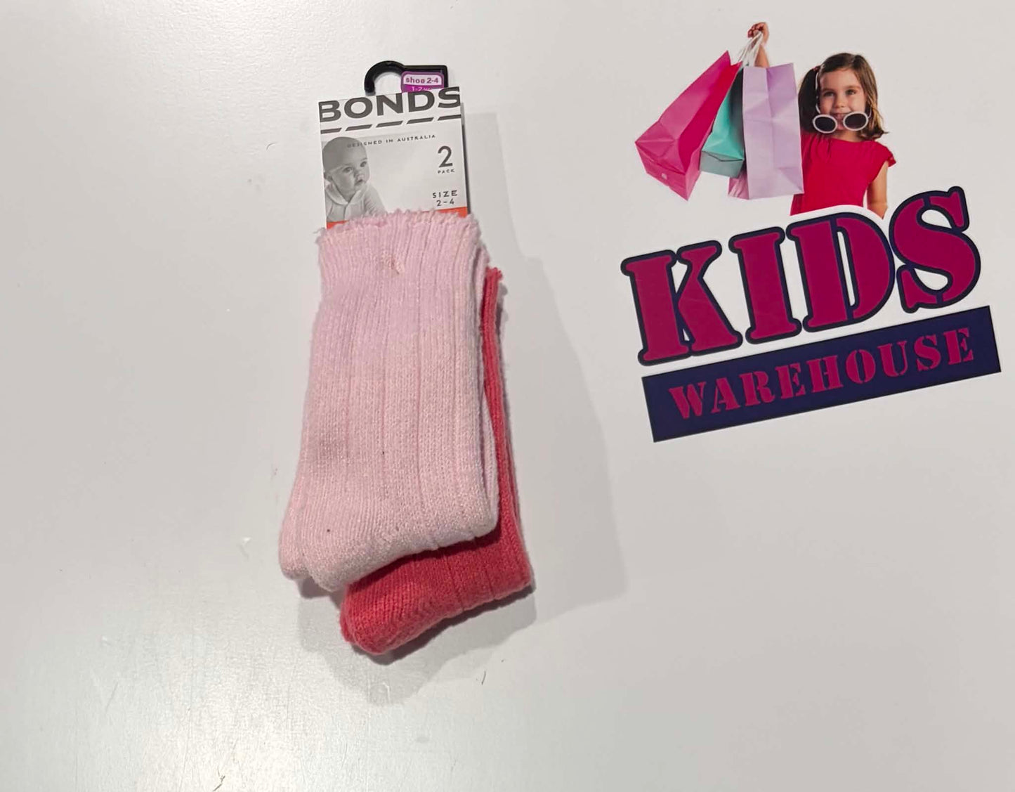 Not Used Bonds 2 Pack Pink Socks Size 2-4 (Toddler)