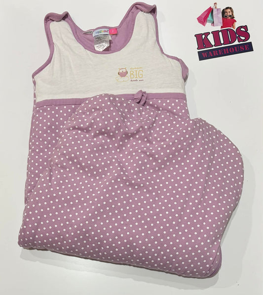Higgledee Purple, White Polka Dot Size 2