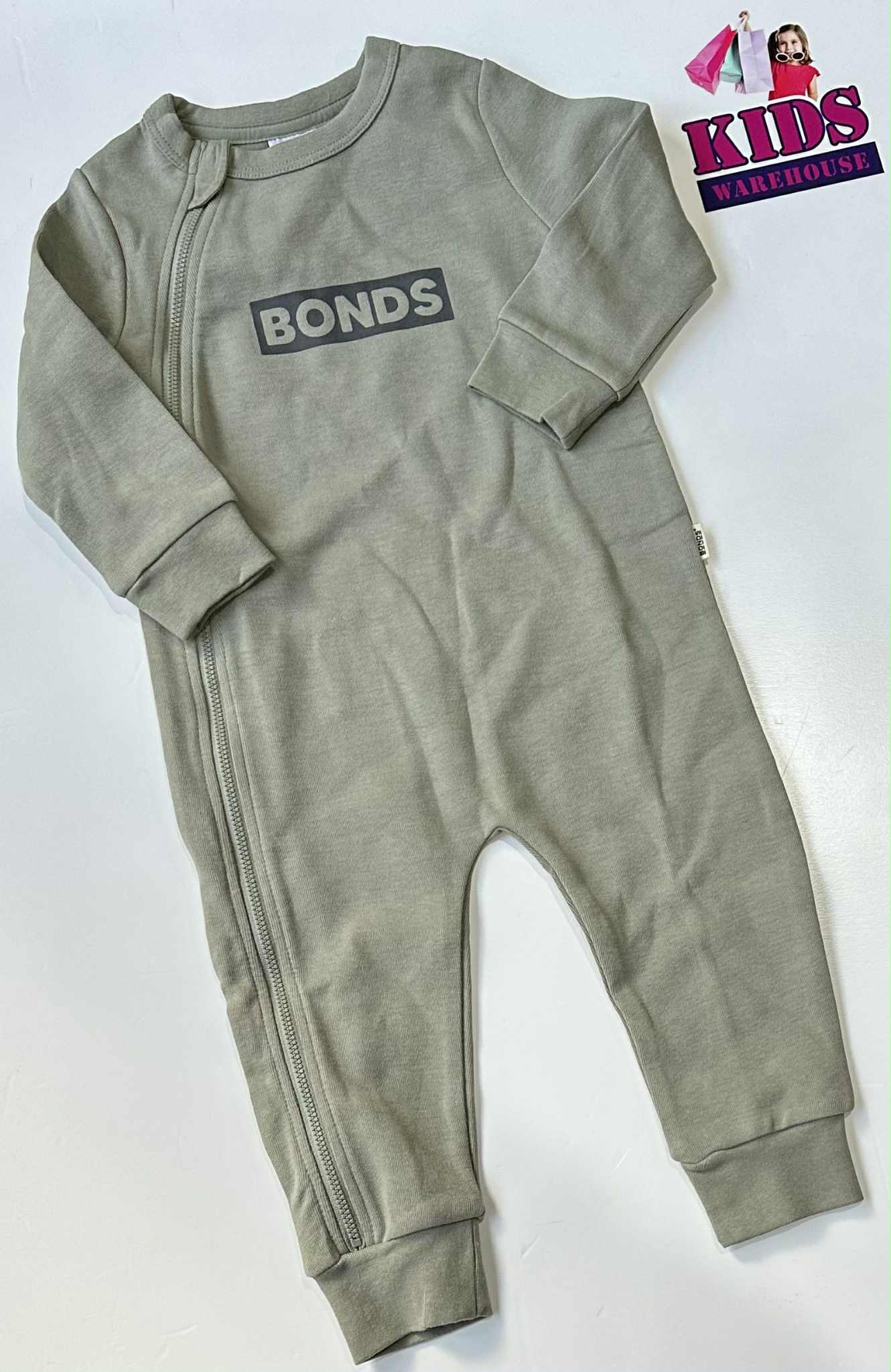 Bonds Green Zipper Jumpsuit Size 1