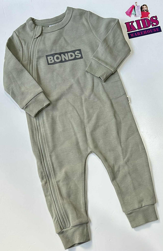 Bonds Green Zipper Jumpsuit Size 1
