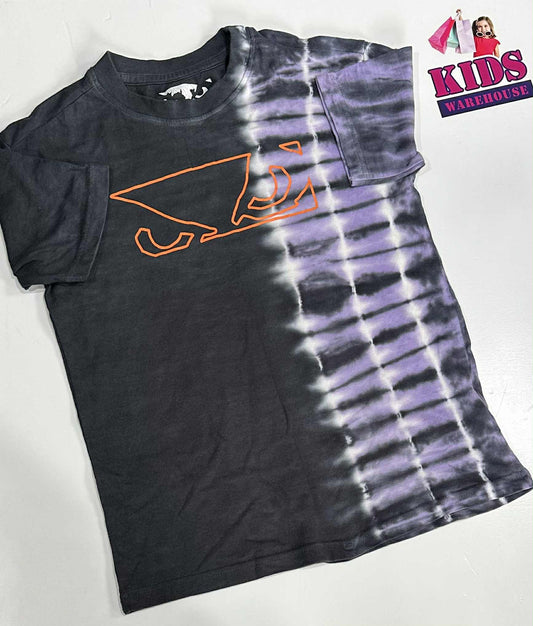 Bad Boy Black & Purple Top With Orange “Diego San” Print Size 8