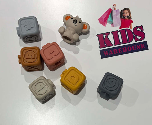 Silicone Stacking Cubes With Koala Toy