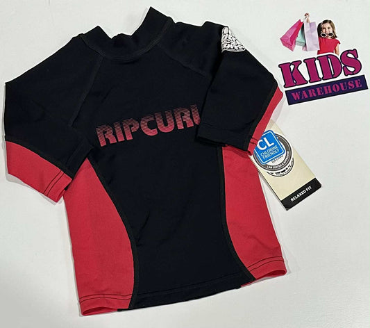 New Rip Curl Black & Red Swim Top Size 0 (RRP $45.99)