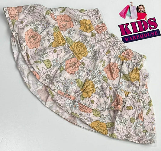 Target White & Pink Skirt With Flower Pattern Size 4