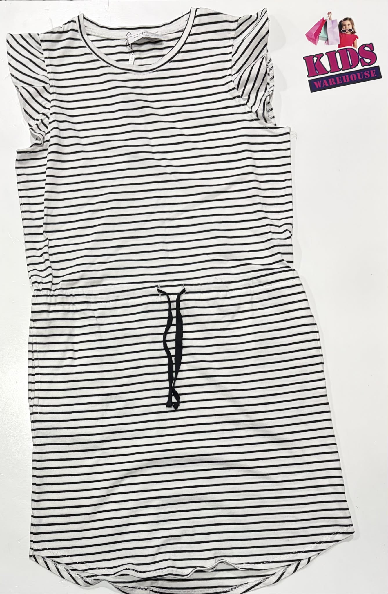 Not Used Decjuba Kids White & Black Striped Dress Size 16 (RRP $49.95)