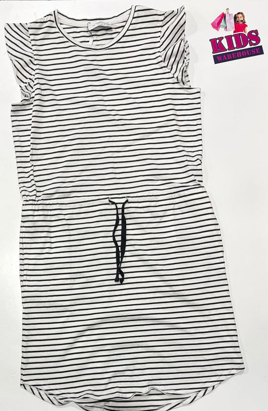 Not Used Decjuba Kids White & Black Striped Dress Size 16 (RRP $49.95)