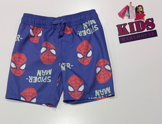 Marvel Spiderman Purple Spiderman Print Swim Shorts Size 5