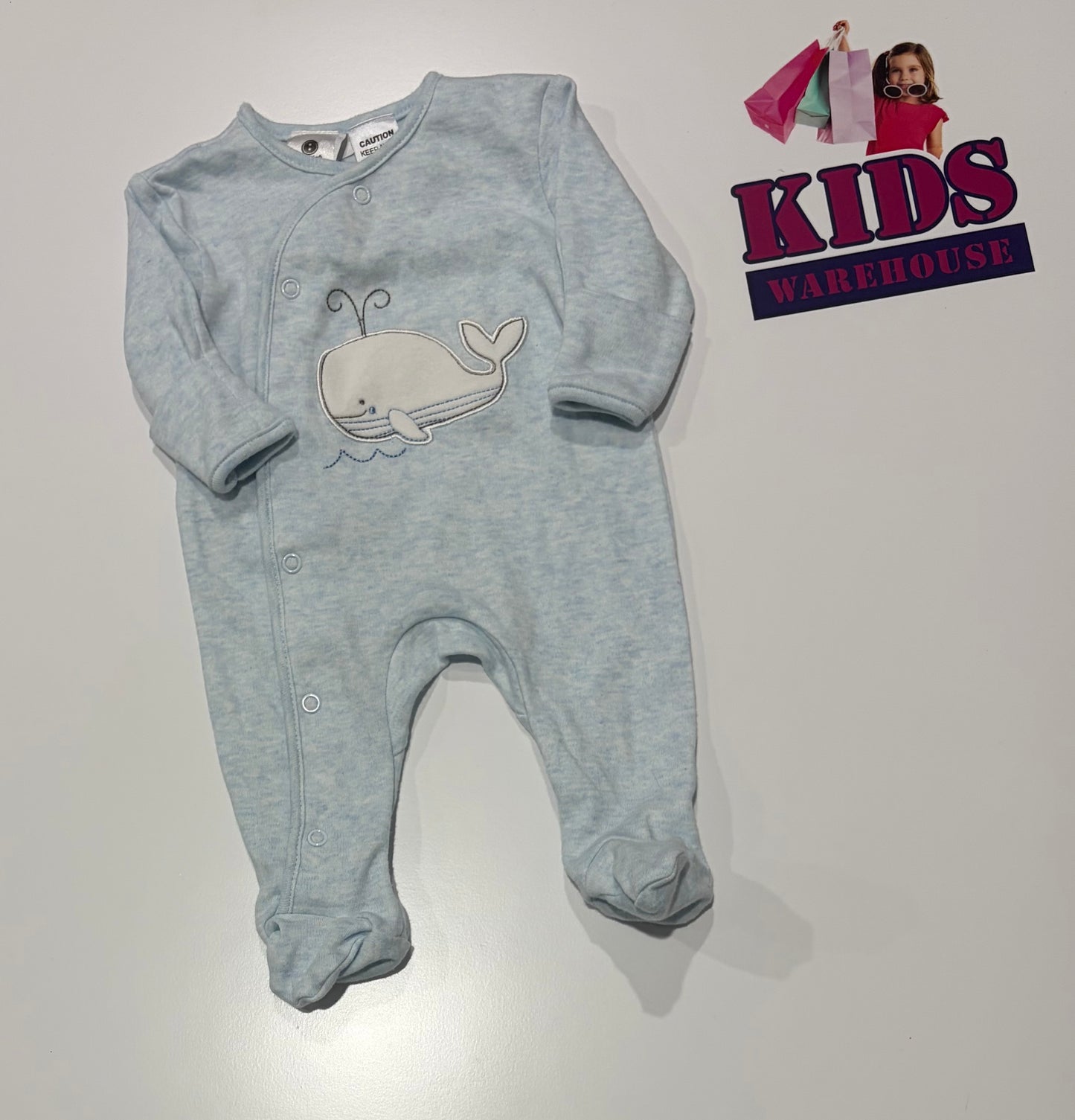 Dymples Blue, Whale Print Jumpsuit Size 00000