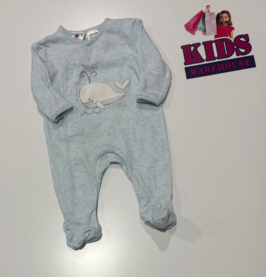 Dymples Blue, Whale Print Jumpsuit Size 00000
