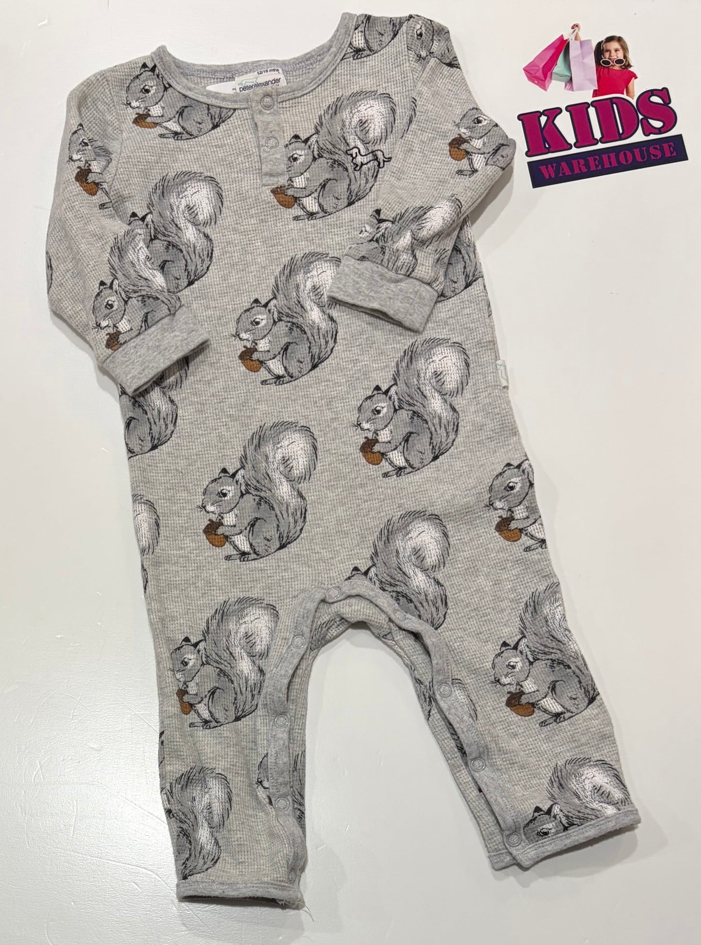 Peter Alexander Grey, Squirrel Print Jumpsuit Size 1