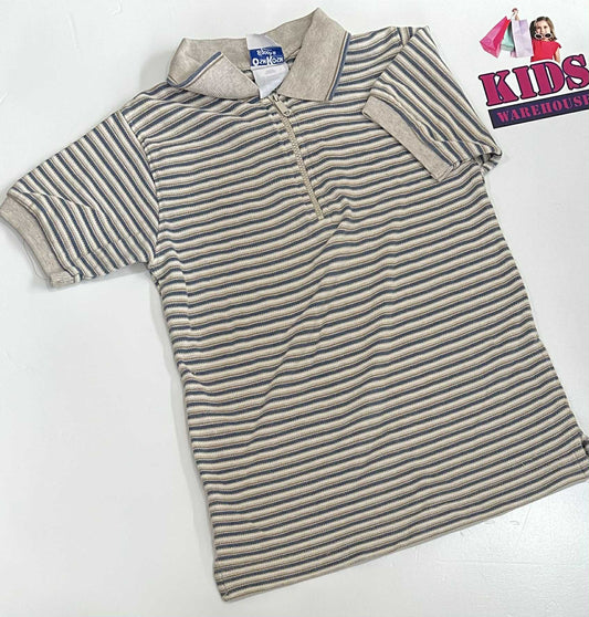 Osh Kosh White & Blue Polo Top Size 5