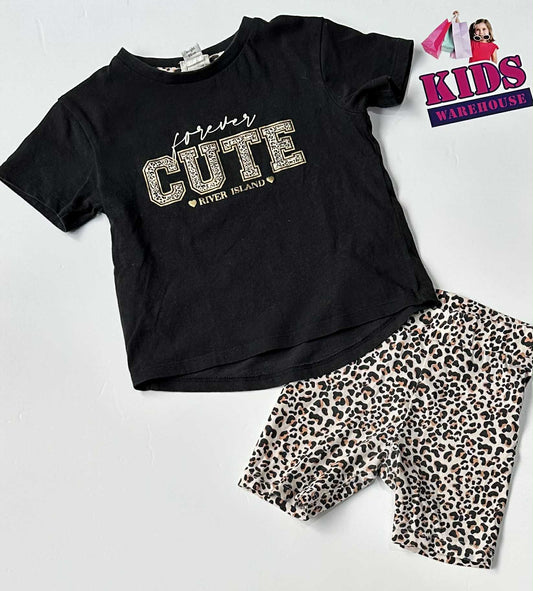 River Island Mini Black & White 2 Piece Set Size 1