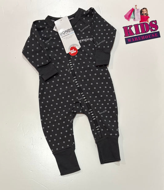 Not Used Bonds Wondersuit Black, Polka Dot Print Jumpsuit Size 0000