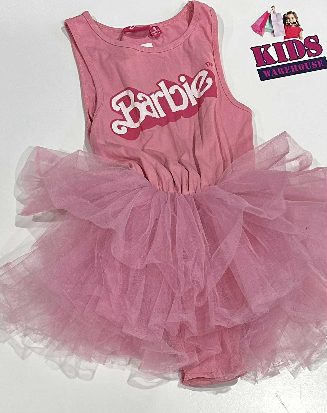Barbie Pink Skirt Bodysuit Size 8