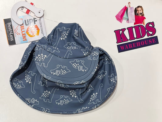 NEW Baby Berry Navy Blue, White Dinosaur Print Swim Hat Size 0-1 (Baby)
