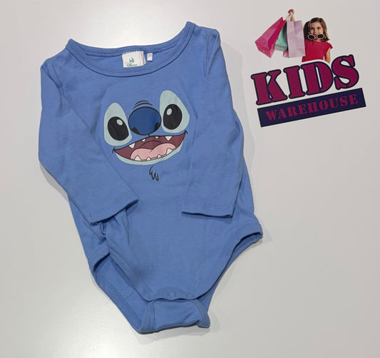 Disney Blue, Stitch Print Bodysuit Size 0