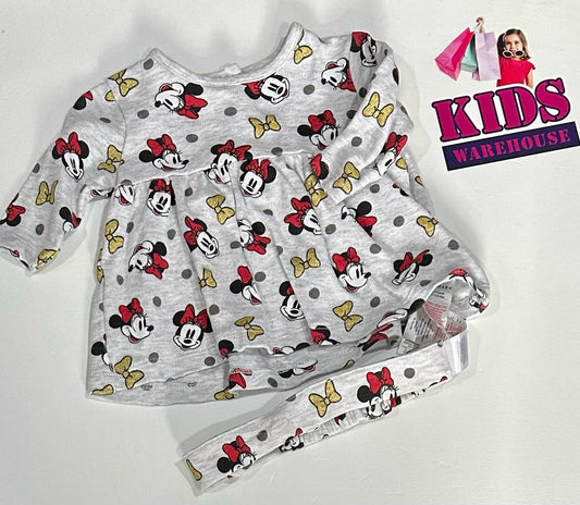 Disney Grey Dress With Minnie Mouse Print Size 0000