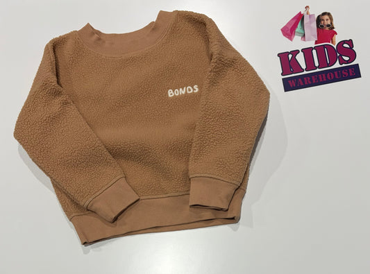 Bonds Brown Fluffy Sweater Size 3