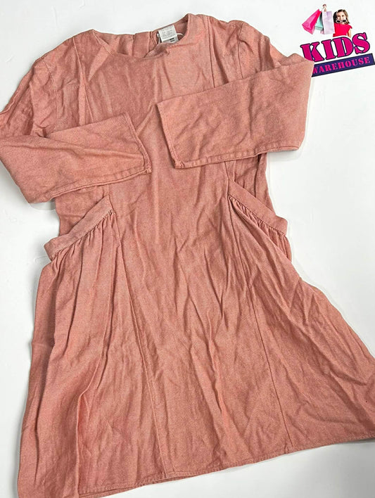 Cos Pink Long Sleeve Dress Size 7-8