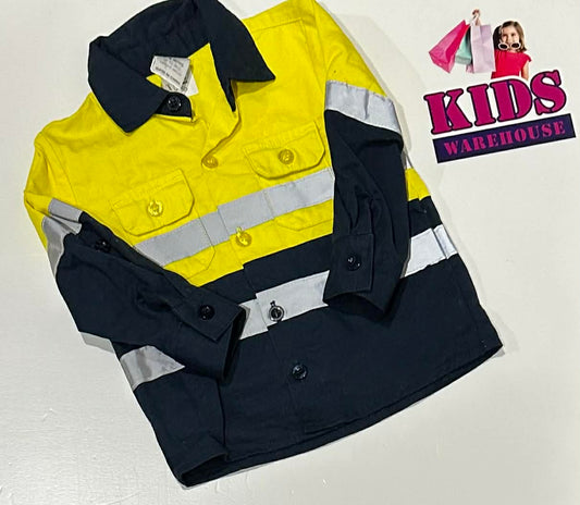 Ollies Place Yellow & Black Tradie Top Size 00