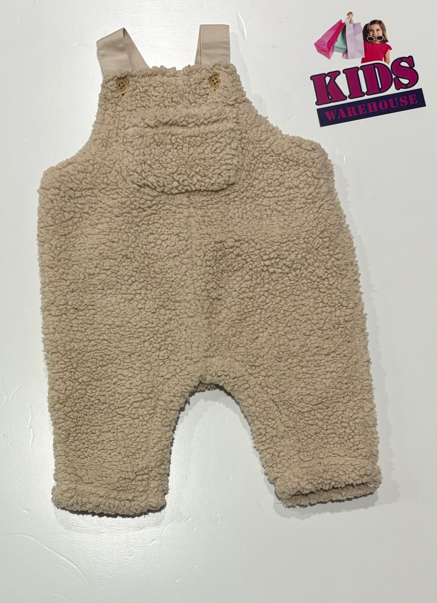 Dymples Brown Fuzzy Overalls Size 00