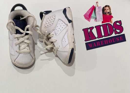 Jordan 6 Retro TD Navy Blue, White Runners Size US4/UK3.5 (Toddler/Child)