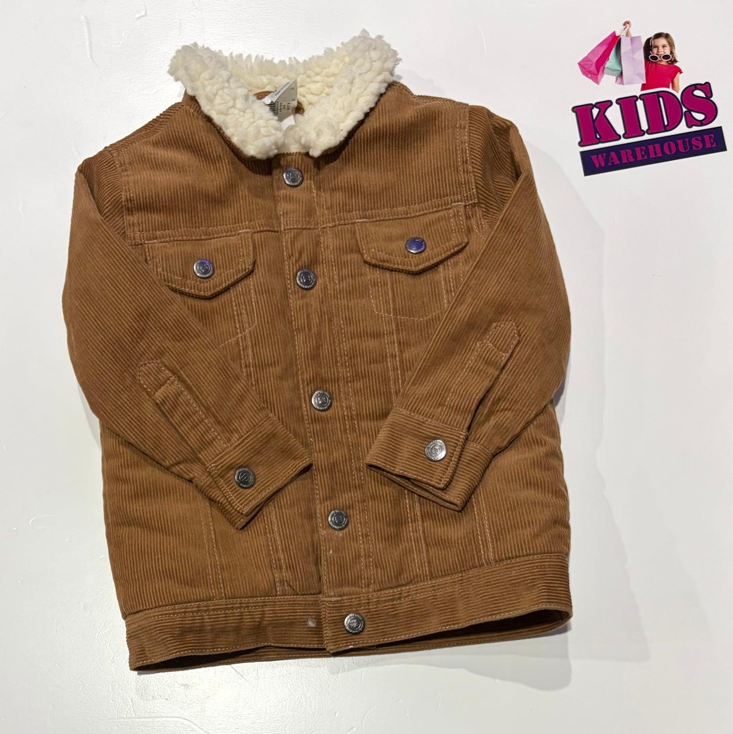 Sherpa Lined Brown Corduroy Jacket Size 3