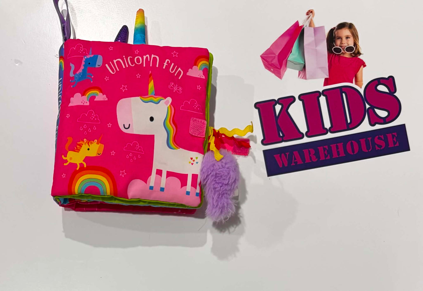 Make Believe Ideas Unicorn Fun Fabric Baby Book